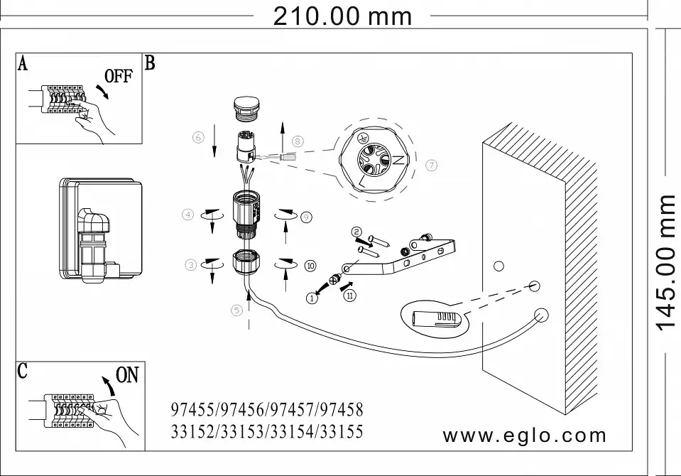 Прожектор светодиодный Eglo Faedo 3 97456 1_EG_97456.webp big