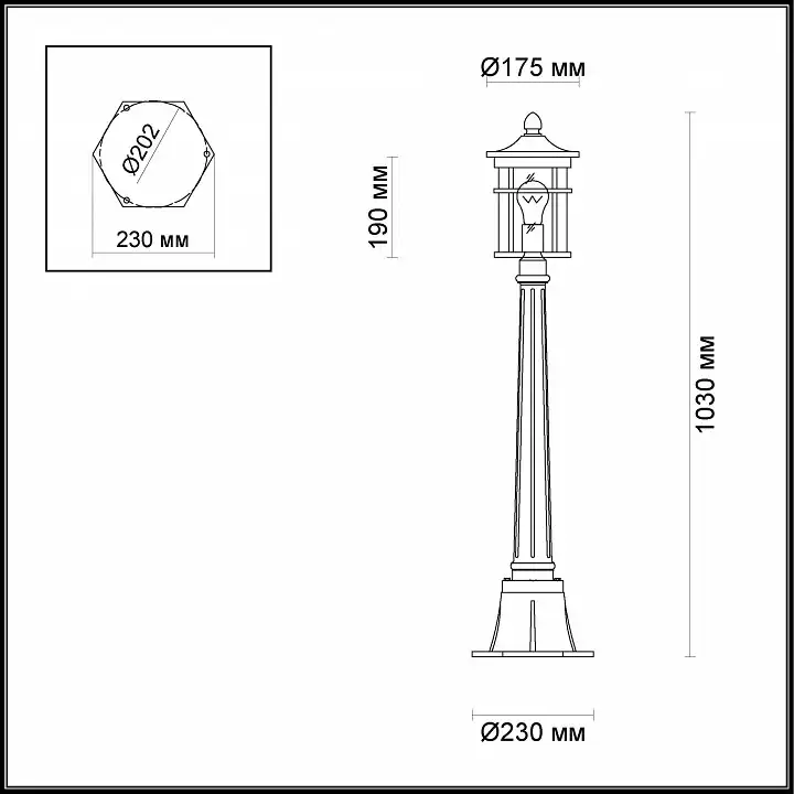 Уличный светильник Odeon Light Virta 4044/1F 2_OD_4044_1F.webp big