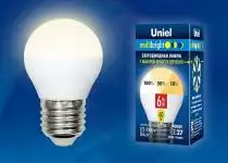 Лампа светодиодная Uniel  E27 6Вт 3000K UL-00002377 1_UL_UL-00002377.webp small