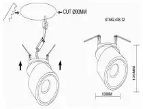 Встраиваемый светильник на штанге ST-Luce ST652 ST652.438.12 5_ST652.438.12.webp small