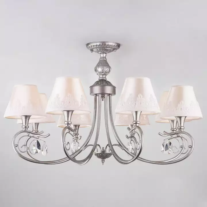 Люстра на штанге Eurosvet Incanto 60069/8 серебро 0_EV_83401.webp big