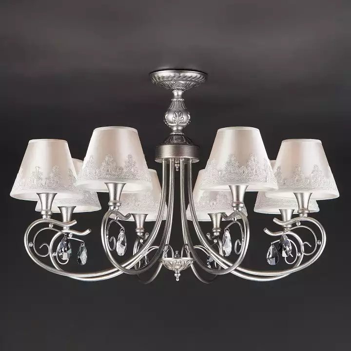 Люстра на штанге Eurosvet Incanto 60069/8 серебро 1_EV_83401.webp big