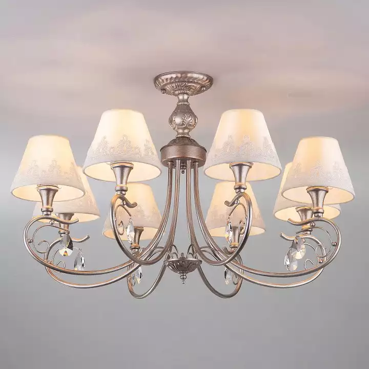 Люстра на штанге Eurosvet Incanto 60069/8 серебро 2_EV_83401.webp big