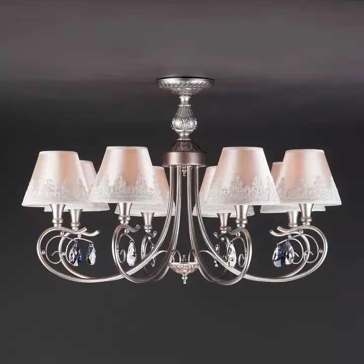 Люстра на штанге Eurosvet Incanto 60069/8 серебро 3_EV_83401.webp big