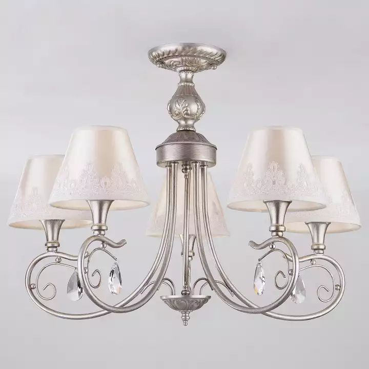 Люстра на штанге Eurosvet Incanto 60069/5 серебро 0_EV_83400.webp big