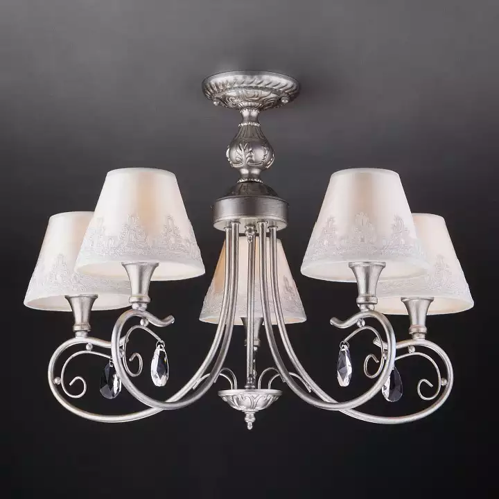 Люстра на штанге Eurosvet Incanto 60069/5 серебро 2_EV_83400.webp big