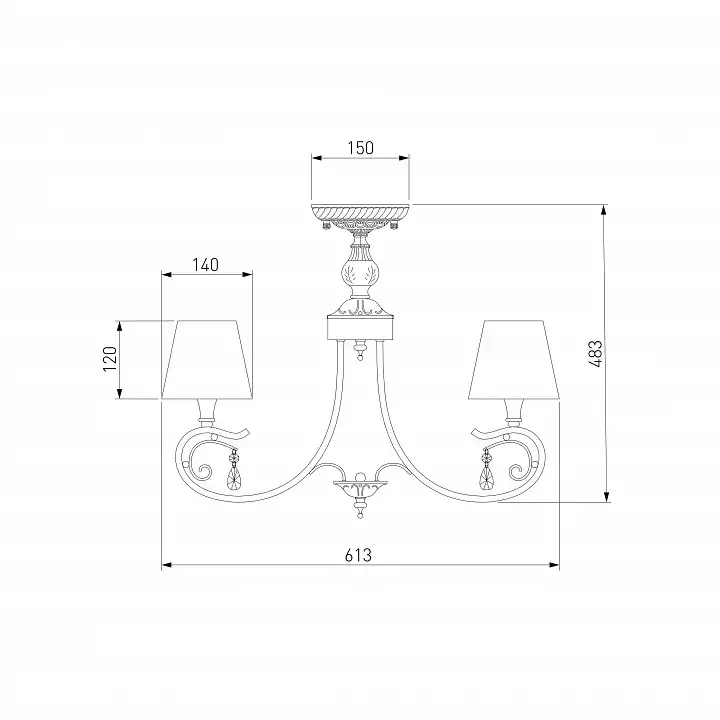 Люстра на штанге Eurosvet Incanto 60069/5 серебро 4_EV_83400.webp big
