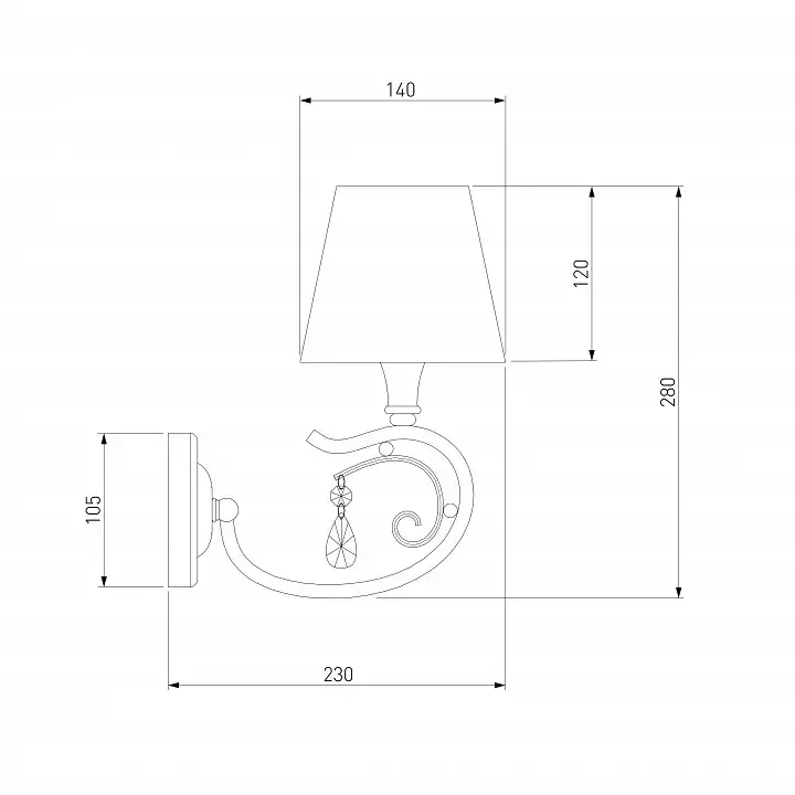 Бра Eurosvet Incanto 60069/1 серебро 3_EV_83399.webp big