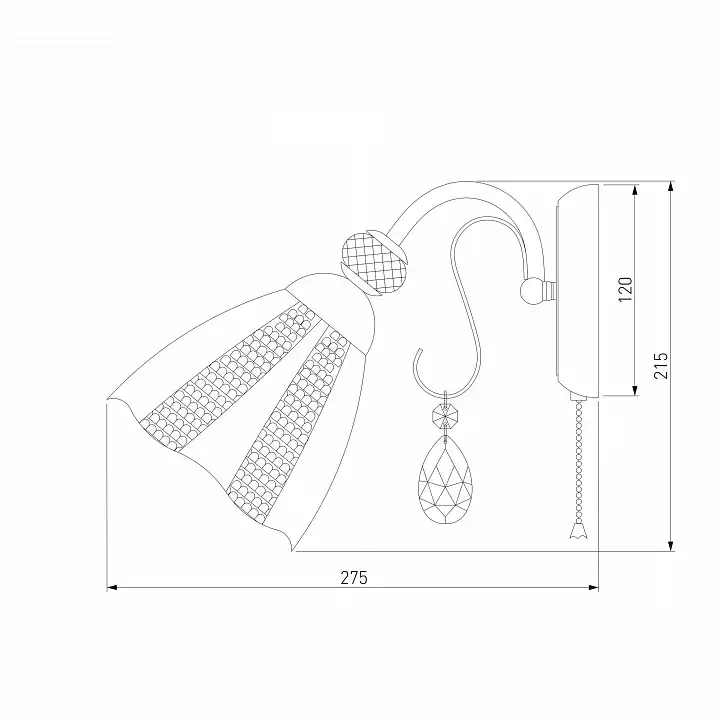 Бра Eurosvet Floranse 30155/1 античная бронза 2_EV_a044821.webp big
