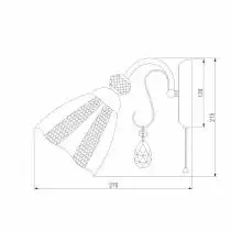 Бра Eurosvet Floranse 30155/1 античная бронза 2_EV_a044821.webp small