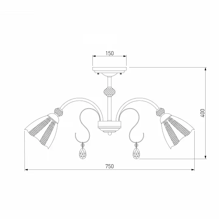 Люстра на штанге Eurosvet Floranse 30155/8 античная бронза 2_EV_a044825.webp big
