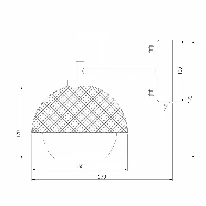 Бра Eurosvet Nocciola 70106/1 черный 4_EV_a045118.webp big