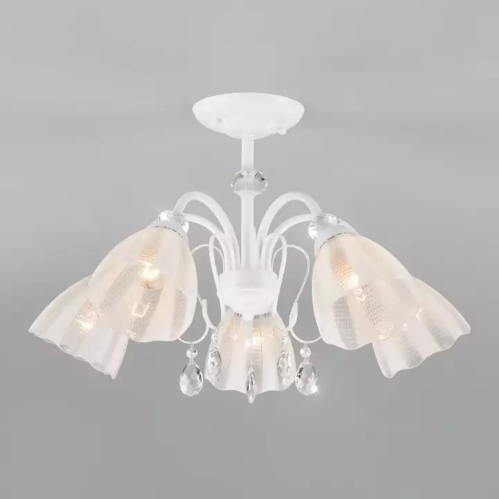 Люстра на штанге Eurosvet Floranse 30155/5 белый 0_EV_a045310.webp big