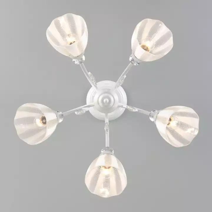 Люстра на штанге Eurosvet Floranse 30155/5 белый 2_EV_a045310.webp big