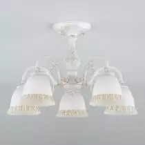 Люстра на штанге Eurosvet Campina 60107/5 белый с золотом 1_EV_a045771.webp small