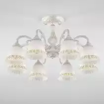 Люстра на штанге Eurosvet Campina 60107/8 белый с золотом 1_EV_a045773.webp small
