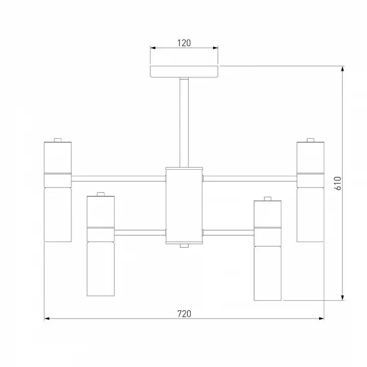 Люстра на штанге Eurosvet Tesoro 70125/8 черный 2_EV_a053246.webp big