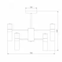 Люстра на штанге Eurosvet Tesoro 70125/8 черный 2_EV_a053246.webp small