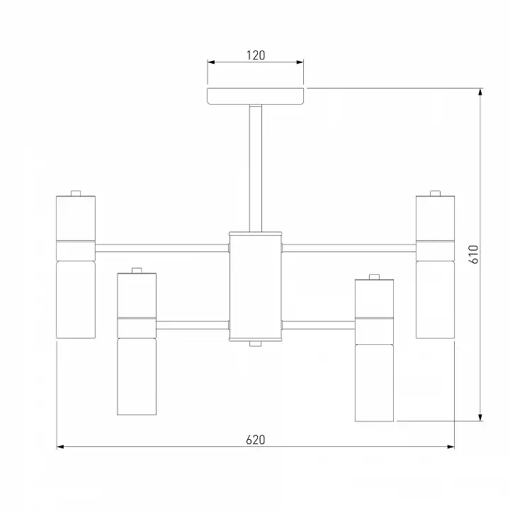 Люстра на штанге Eurosvet Tesoro 70125/6 черный 2_EV_a053245.webp big