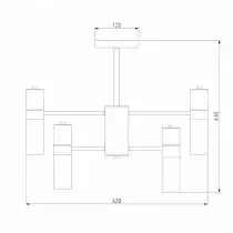 Люстра на штанге Eurosvet Tesoro 70125/6 черный 2_EV_a053245.webp small