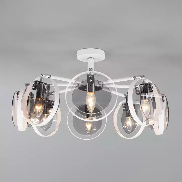 Люстра на штанге Eurosvet Gallo 70121/8 белый 1_EV_a052339.webp big