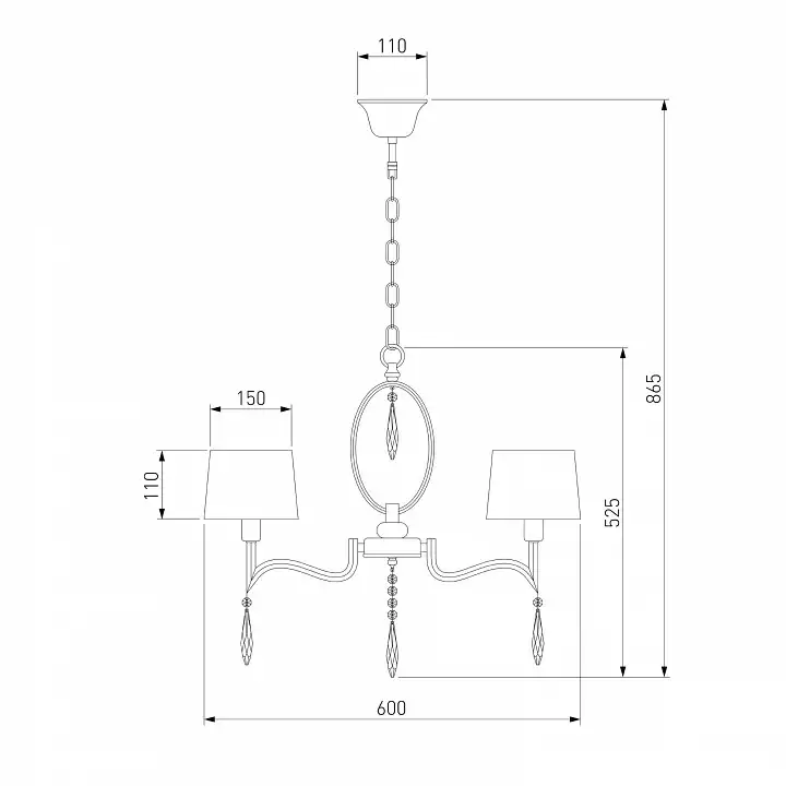 Подвесная люстра Eurosvet Madera 10127/5 хром/прозрачный хрусталь Strotskis Smart 4_EV_a054435.webp big