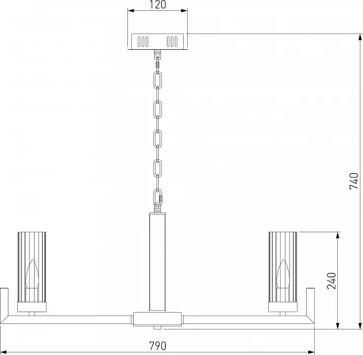 Подвесная люстра Eurosvet Arganie 60133/8 серебро 6_EV_a057760.webp big