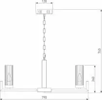 Подвесная люстра Eurosvet Arganie 60133/8 серебро 6_EV_a057760.webp small
