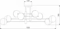 Потолочная люстра Eurosvet Nuvola 70129/8 латунь 2_EV_a057080.webp small