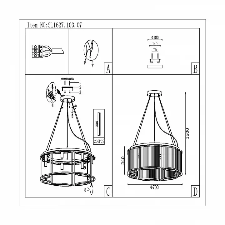 Подвесная люстра ST-Luce Velletri SL1627.103.07 4_SL1627.103.07.webp big