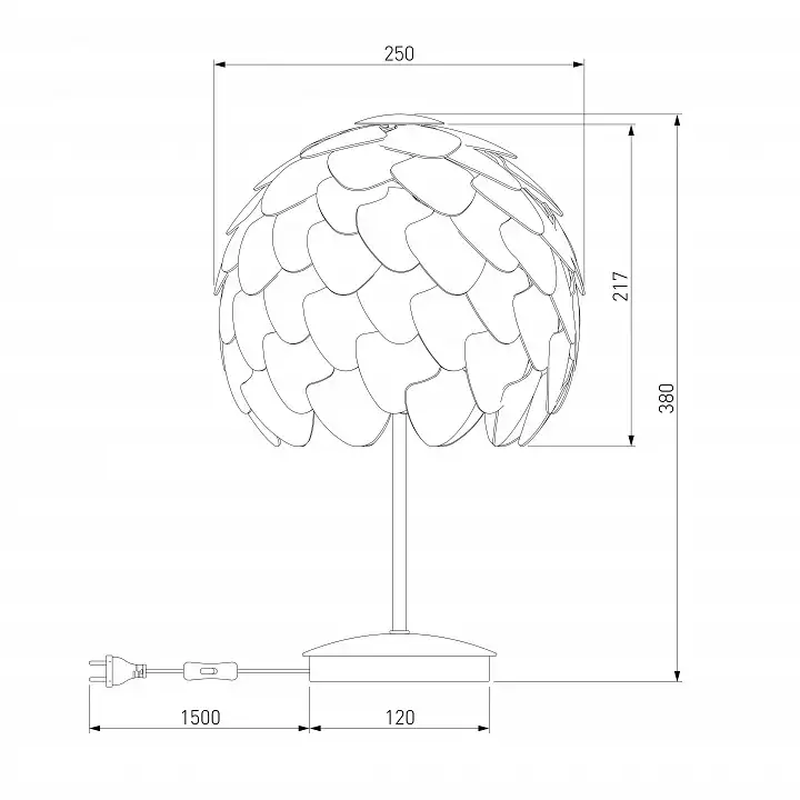 Настольная лампа декоративная Bogates Cedro 01099/1 1_EV_84395.webp big