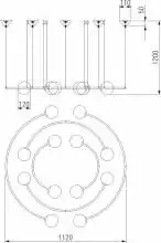 Подвесная люстра Bogates Brook 360/12 хром 4_EV_a057671.webp small