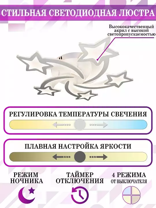 Потолочная люстра Natali Kovaltseva Smart home LED LAMPS 81213 4_KVL_43594.webp big