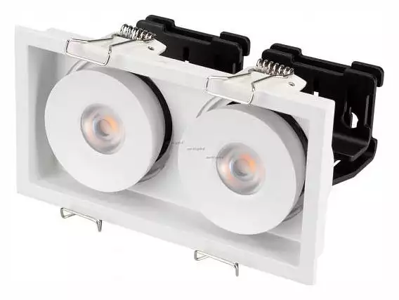 Встраиваемый светильник Arlight CL-SIMPLE-S148x80-2x9W Warm3000 (WH, 45 deg) 026876 0_ARLT_026876.webp big