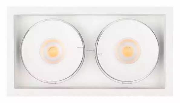 Встраиваемый светильник Arlight CL-SIMPLE-S148x80-2x9W Warm3000 (WH, 45 deg) 026876 1_ARLT_026876.webp big