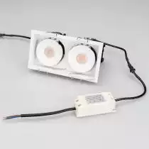 Встраиваемый светильник Arlight CL-SIMPLE-S148x80-2x9W Day4000 (WH, 45 deg) 028150 4_ARLT_028150.webp small