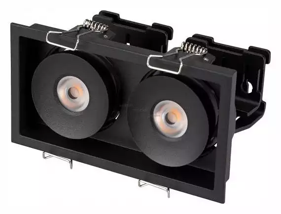Встраиваемый светильник Arlight CL-SIMPLE-S148x80-2x9W Warm3000 (BK, 45 deg) 028151 0_ARLT_028151.webp big