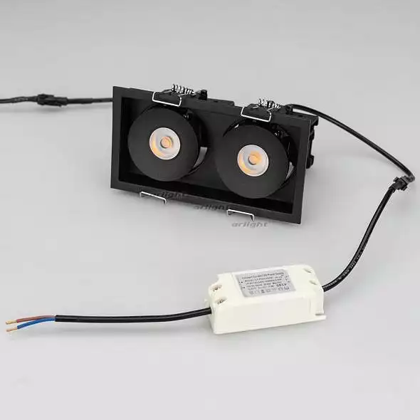 Встраиваемый светильник Arlight CL-SIMPLE-S148x80-2x9W Warm3000 (BK, 45 deg) 028151 4_ARLT_028151.webp big