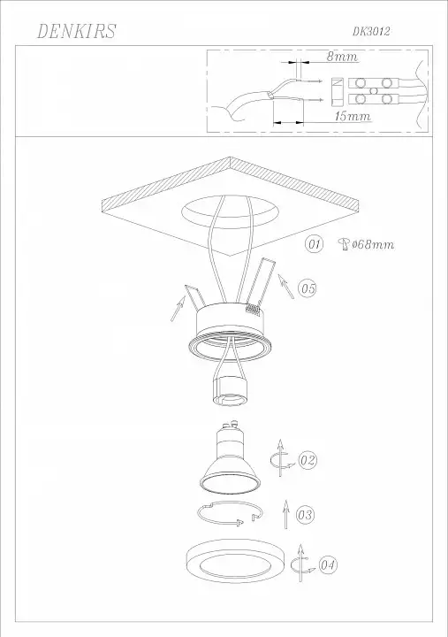 Встраиваемый светильник Denkirs DK3012 DK3012-BK 6_DK_DK3012-BK.webp big