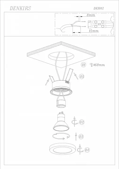 Встраиваемый светильник Denkirs DK3012 DK3012-WH 3_DK_DK3012-WH.webp big