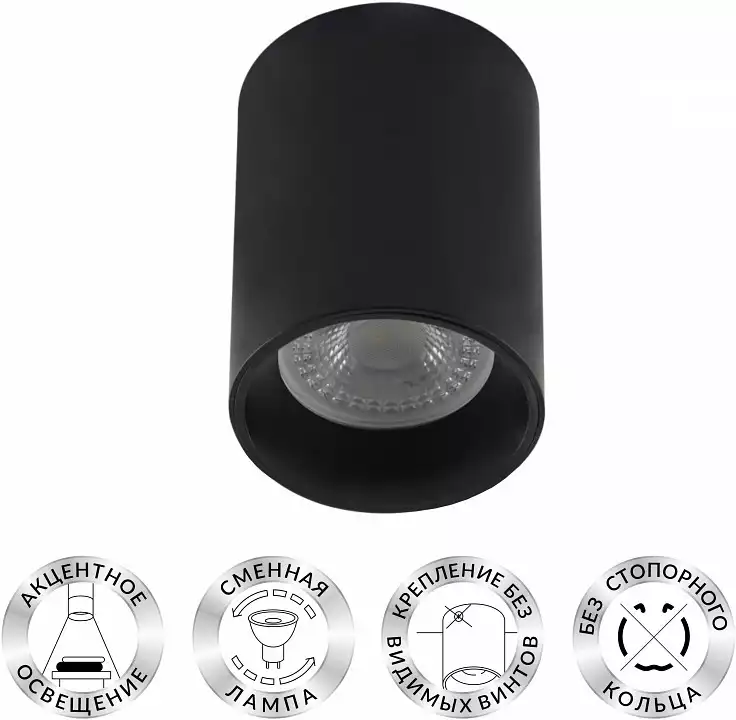 Накладной светильник Denkirs DK3110 DK3110-BK 1_DK_DK3110-BK.webp big