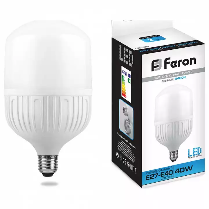 Лампа светодиодная Feron Saffit LB-65 E27-E40 40Вт 6400K 25538 0_FE_25538.webp big