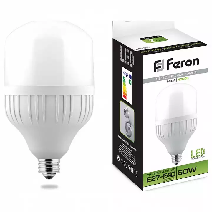 Лампа светодиодная Feron Saffit LB-65 E27-E40 60Вт 4000K 25821 0_FE_25821.webp big