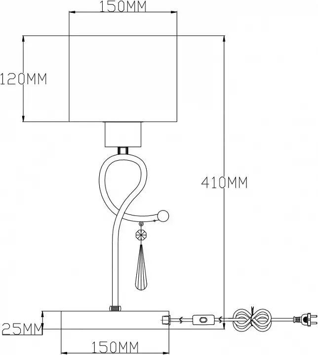 Настольная лампа декоративная Moderli Mae V2561-1T 1_MD_V2561-1T.webp big