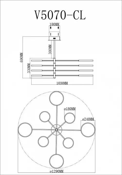 Люстра на штанге Moderli Run V5070-CL 2_MD_V5070-CL.webp big