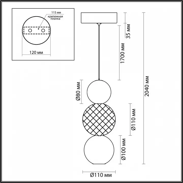 Подвесной светильник Odeon Light Crystal 1 5008/7LA 4_OD_5008_7LA.webp big