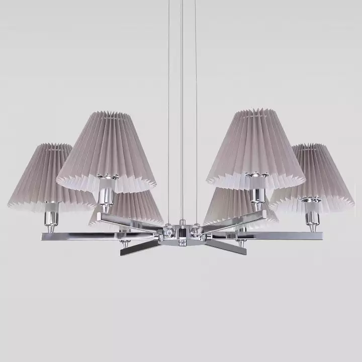 Подвесная люстра Eurosvet Peony 60136/6 хром/серый 0_EV_a059038.webp big