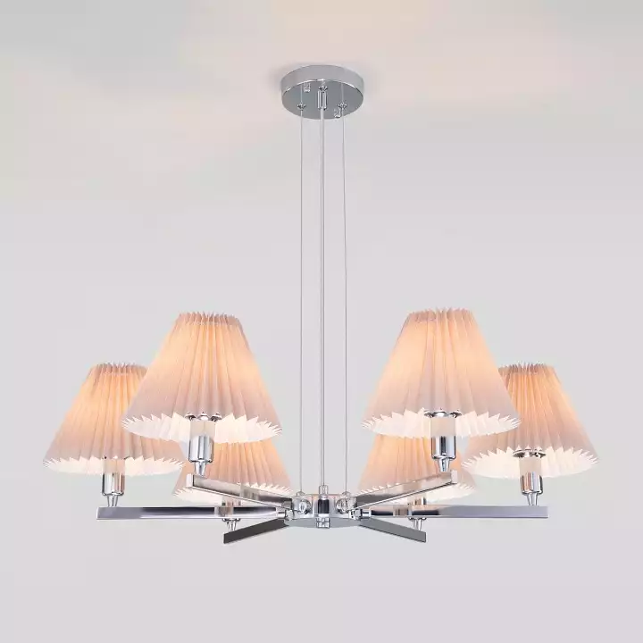 Подвесная люстра Eurosvet Peony 60136/6 хром/серый 1_EV_a059038.webp big