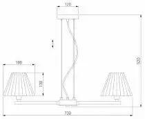 Подвесная люстра Eurosvet Peony 60136/6 хром/серый 4_EV_a059038.webp small