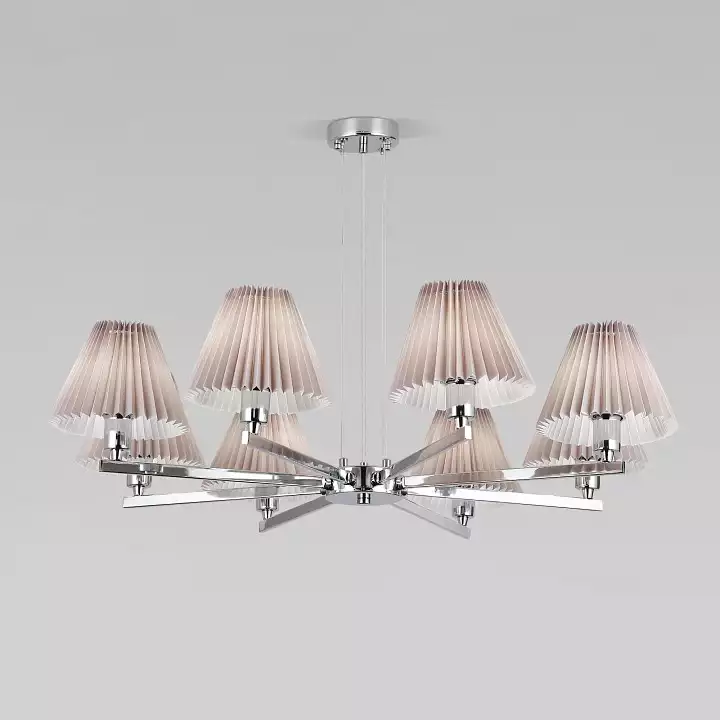 Подвесная люстра Eurosvet Peony 60136/8 хром/серый 1_EV_a059039.webp big